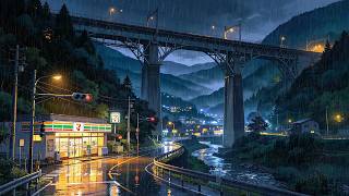 90's Rainy Mountain Town 🌧️ | Calm Japanese Lofi Ambience for Sleep & Quiet Nights