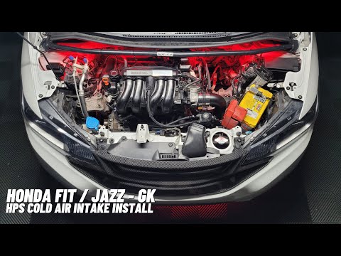 Honda Fit Jazz - GK - HPS Cold Air Intake - Install - Review - Sound - w/ Factory & AEM Comparison!