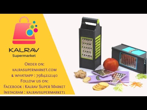 4 In 1 Plastic Vegetable And Fruit Grater And Slicer For Kitchen (2650)