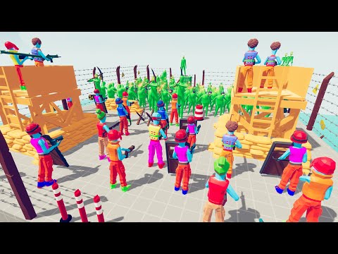 Zombie 100 Units vs Army Soldier - Totally Accurate Battle Simulator TABS