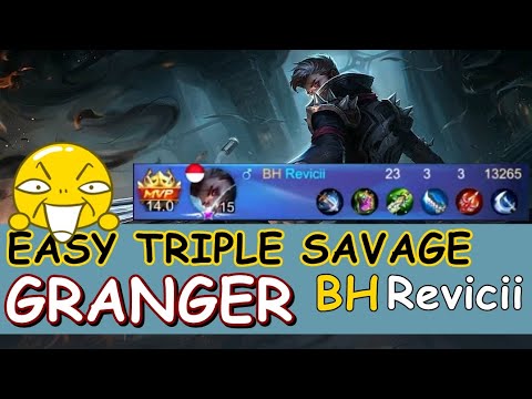 Triple Savage GRANGER by Top 1 Global BH Revicii~ | MVP Gameplay | Mobile Legends Bang Bang