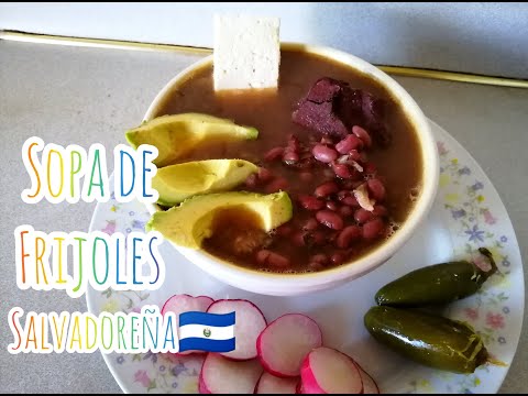 SOPA DE FRIJOLES🇸🇻 SALVADOREÑA FÁCIL Y DELICIOSA