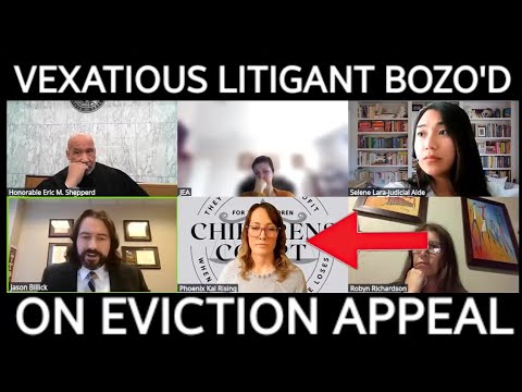 vexatious sov CIT(ish) defendant BOZO'D on eviction appeal!