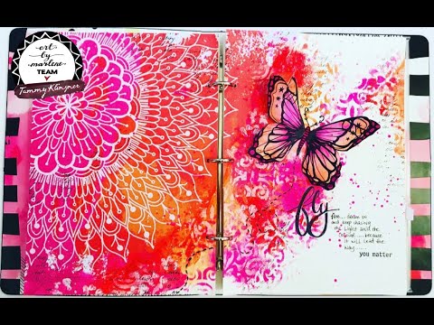 Tambarambaa creates an Art Journal Page using Art by Marlene Products