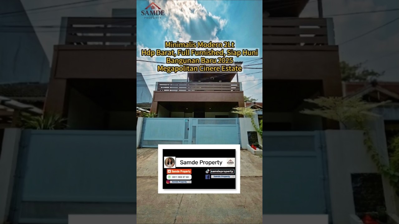 Modern Minimalist 2-Story, Fully Furnished, in Megapolitan Cinere Residence