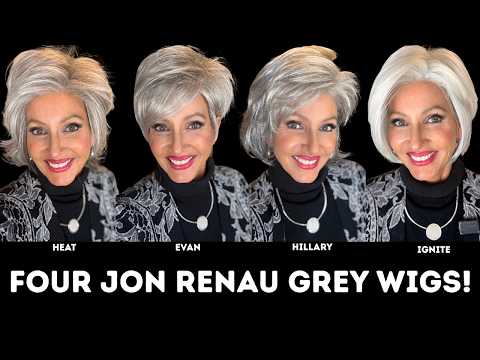 FOUR JON RENAU GREY WIGS 🖤 Ignite, Heat, Evan AND Hillary! MIST, MOONLIGHT,56F51 & 60 TLWIGS.COM