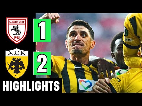 Samsunspor vs AEK Athens 1-2 Highlights | Aboubakary Koïta Goal | Europa League 25-26 | Razvan Marin