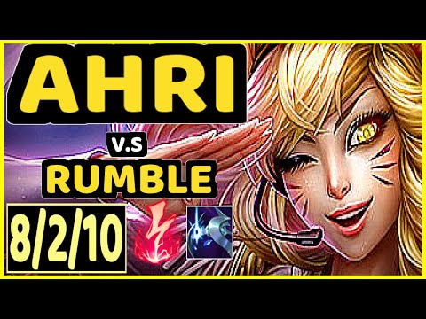 AHRI vs RUMBLE - 8/2/10 KDA MID GAMEPLAY - EUW Ranked MASTER