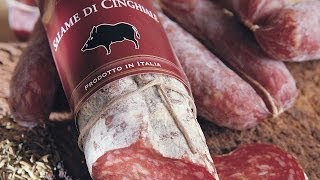 preview picture of video 'Wildschweinsalami toskanische Delikatesse Antica Macelleria Falorni Cinghiale'