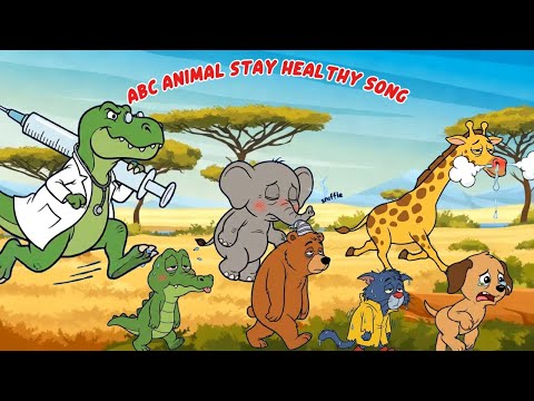 ABC Animal Stay Healthy Song | Fun Chase with Dr. T-Rex & Sick Animals