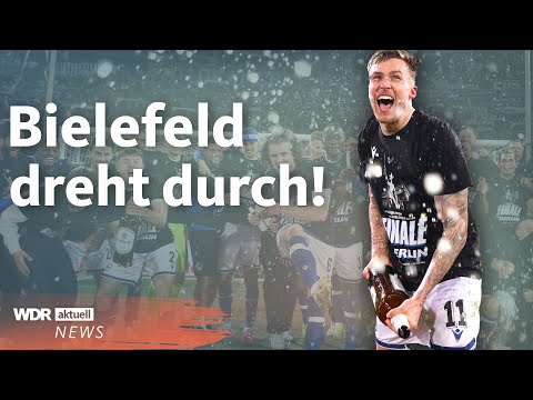 Bielefeld steht Kopf: Partynacht nach dem Finaleinzug gegen Leverkusen im DFB-Pokal | WDR aktuell