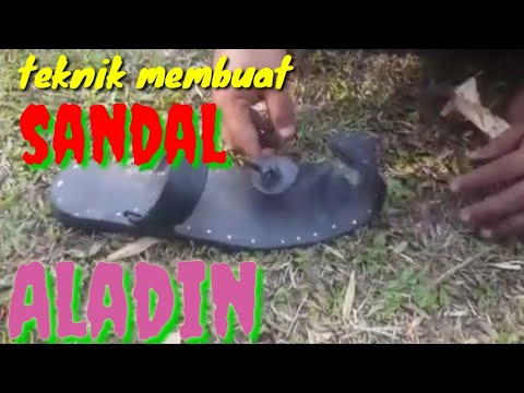 Cara membuat sandal Aladin dari ban bekas (used tired)