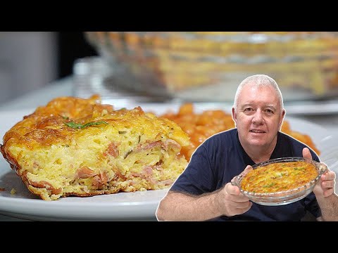 FORGOTTEN Bacon and Cheese Crustless Quiche - No Crust, No Fuss!