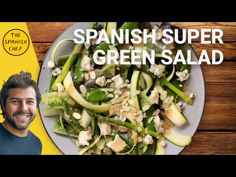Super green Spanish salad | Ensalada Verde Española | Spanish Food