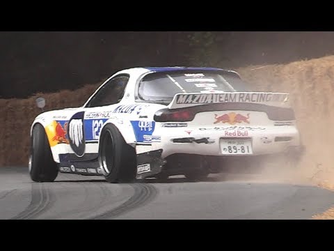 550HP 4 Rotor 26B PP Mazda RX-7 FD3S Sound: Mad Mike' Show at Goodwood FoS!