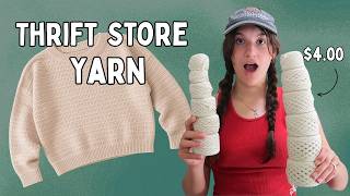 How to Unravel a Thrifted Sweater into Yarn (Save Money on Crochet!)