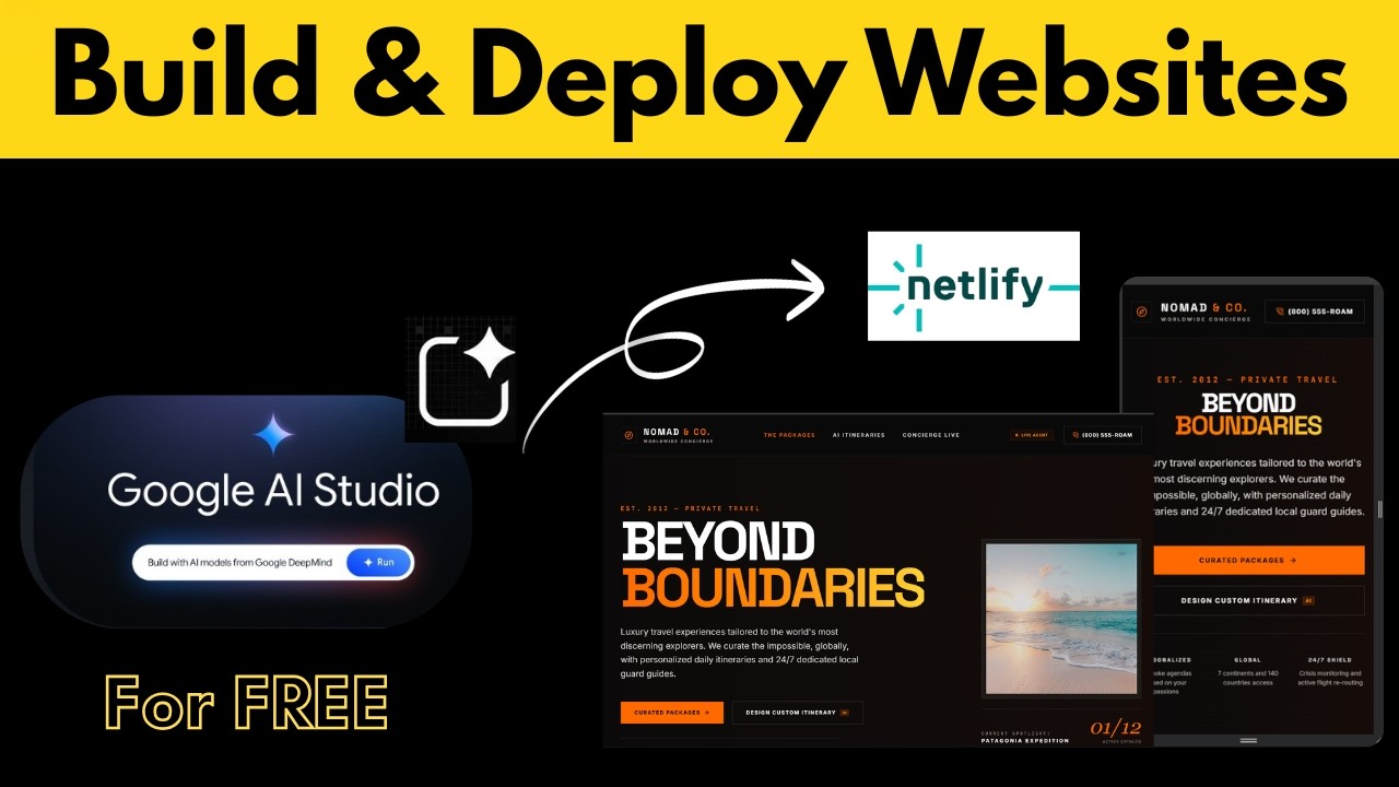 Build & Deploy an AI-Generated Website from Google AI Studio to Netlify (Free)