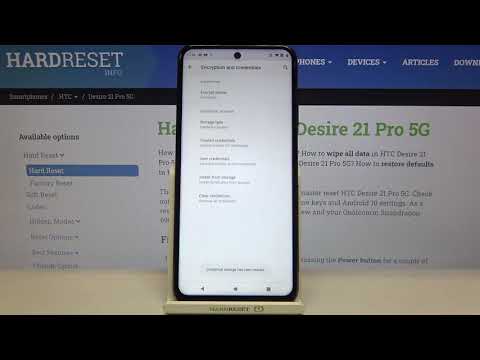 How to Clear Credentials in HTC Desire 21 Pro 5G - Remove All Certificates