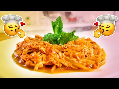 TINGA DE POLLO 🍗 RAPIDO Y DELICIOSO! - RECETA DE COMO HACER TINGA DE POLLO!