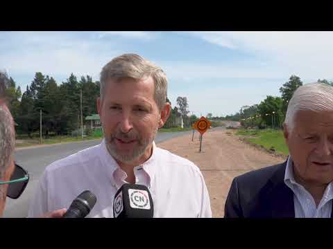 Frigerio recorrió la obra de pavimentación del acceso norte a Concepción del Uruguay