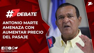 Antonio Marte amenaza con aumentar precio del pasaje