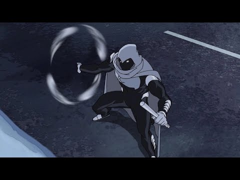 Moon Knight action scenes from the cartoons Compilation (2013-2020)