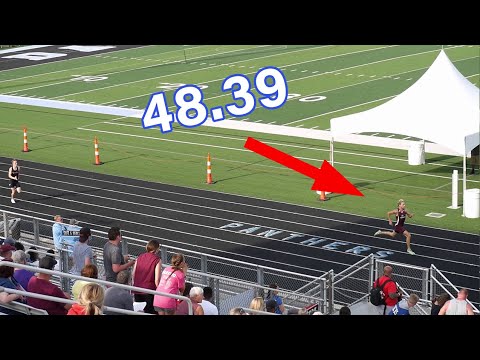 Korbin Martino makes a 48.39 look easy | Boys 400m Heat 3 - 2021 D1 District 1