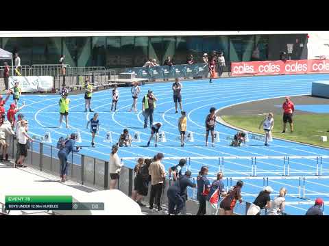 Boys Under 12 80m Hurdles H10 - 2020 State Combined Events Championships // LAVicTV