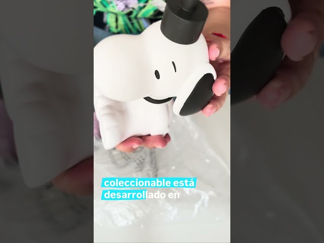 Vídeo relacionado con Franco Dispensador de loción de jabón, Resina, dispensador de Bomba White-Snoopy