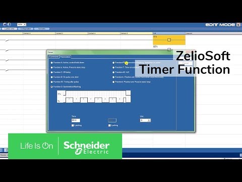 Video: How does the timer function D PD T AC L l work in ZelioSoft 2 in Ladder logic for Zelio smart relays?
