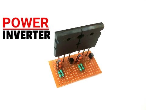 How To Make Simple Inverter Circuit 12V DC To 220V AC Using Transistor..Simple Transistor Inverter..