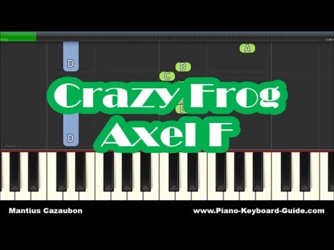 Crazy Frog - Axel F - Slow Easy Piano Tutorial - How To Play