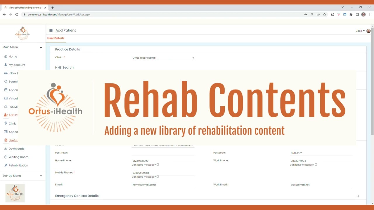 Rehab Contents