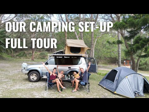 Full camping set-up tour - family travelling in a car through Australia 🚗