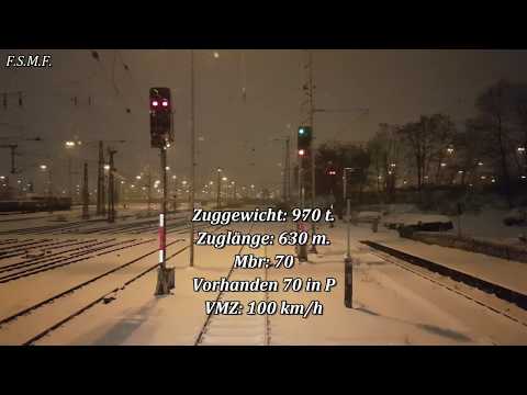 Führerstandsmitfahrt im Schnee von Nürnberg nach Würzburg