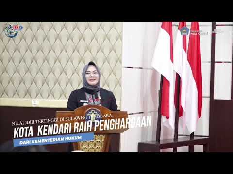 Penerimaan Penghargaan Pengelolaah JDIH terbaik Se Sulawesi Tenggara