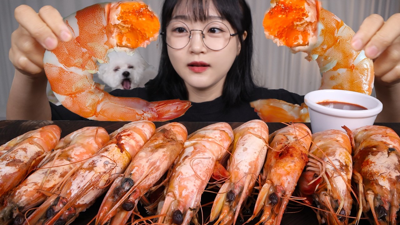 한 입에 감칠맛 폭발🦐 알 꽉 찬 암새우 먹방 Female shrimp Mukbang ASMR
