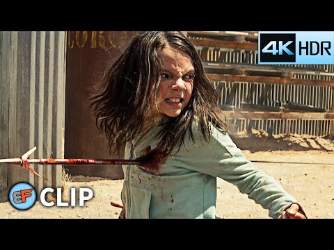Laura vs Reavers - Fight Scene | Logan (2017) 4K HDR Movie Clip