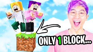 Can We Beat MINECRAFT BUT IT'S ONLY ONE BLOCK!? (SKYBLOCK)
