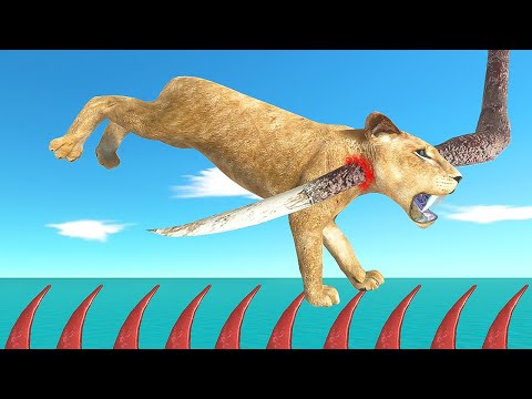 Giant Tentacle catches Animals, Units, Dinosaurs, Spikes! - Animal Revolt Battle Simulator