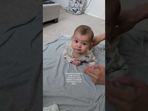 Baby Sara is almost crawling 🥰👶#baby #littlefamily #babyshorts #babygirl #babytube