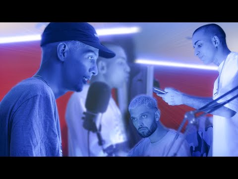 Kant, Pedro Qualy (Haikaiss) e Chiocki viram a noite no estúdio.