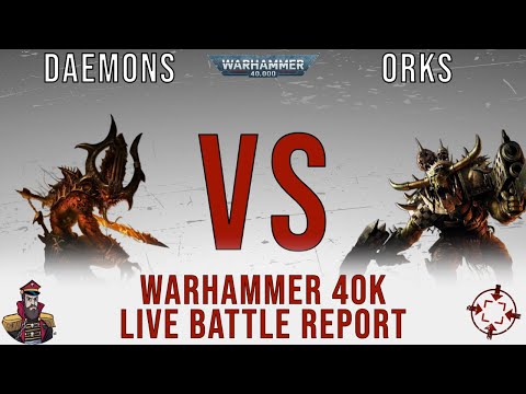 Chaos Daemons Vs Orks - Warhammer 40k Battle Report - Wargaming Wednesdays