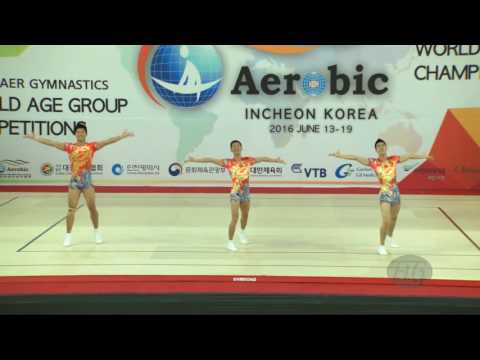 China 1 (CHN) - 2016 Aerobic Worlds, Incheon (KOR) - Qualifications Trio