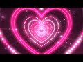 Love Heart Tunnel Pink Heart Background Screensaver Room Lighting Background