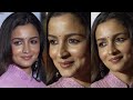 Alia Bhatt CloseUp Look Pink Saree Review Vertical Songs 4K