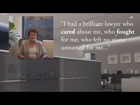 “I had a brilliant lawyer, Adam Bailey, who cared about me, who fought for me, who left no stone unturned for me.” – L.R. testimonial video thumbnail