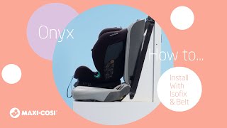 How to install in car with isofix and vehicle safety belt