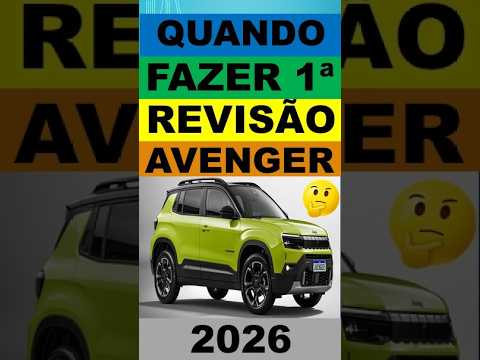 Revisão do Jeep Avenger 2026 quando deve ser feita? Qual peça é trocada?