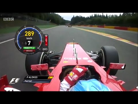 Fernando Alonso save in Eau Rouge - F1 Spa 2013